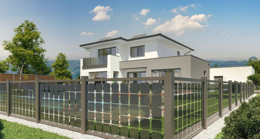 Solar Zaun » Aluzaun mit PVModulen Leeb Balkone